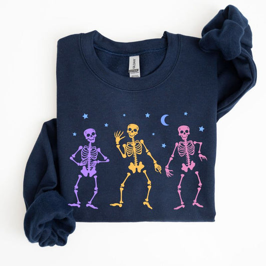 Neo Dancing Skeletons Halloween Sweatshirt